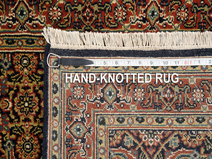 2'8" x 9'9" New Hand Knotted Black Wool Runner Oriental Rug - MOA10263011
