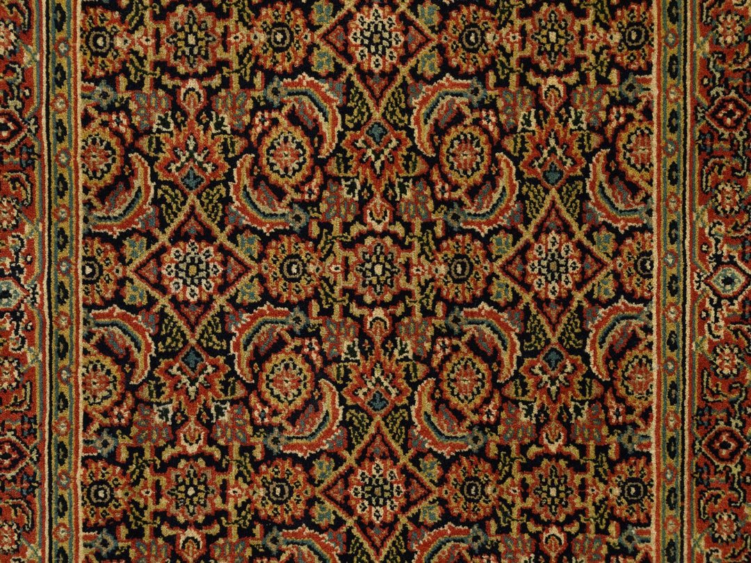 2'9" x 12'4" New Hand Knotted Black Wool Runner Oriental Rug - MOA10263023