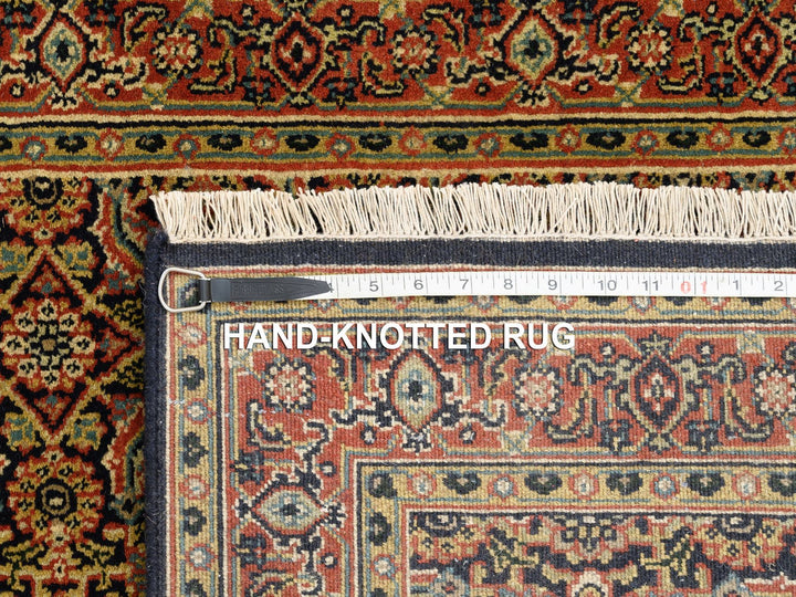 2'9" x 12'4" New Hand Knotted Black Wool Runner Oriental Rug - MOA10263023
