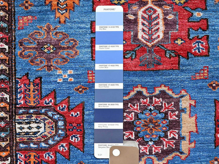 2'11" x 4'8" New Hand Knotted Blue Wool Rectangle Oriental Rug - MOA102630