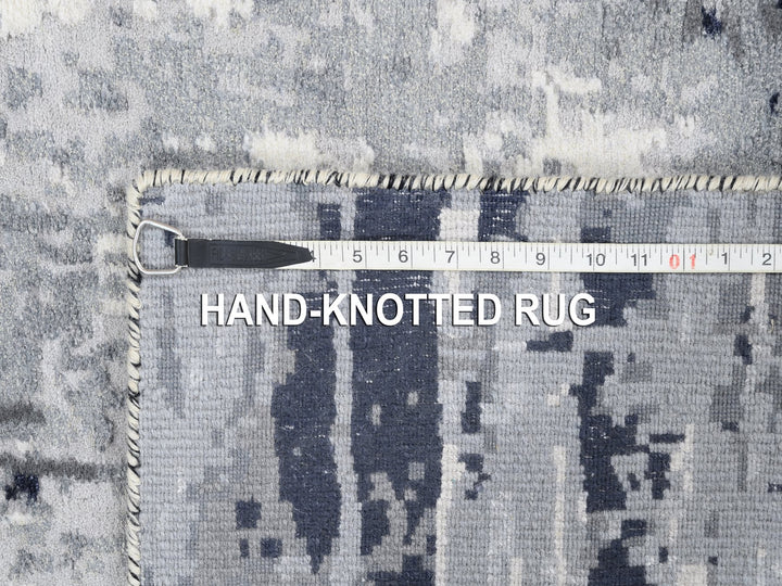 3'0" x 4'10" New Hand Knotted Ivory Wool & Silk Rectangle Oriental Rug - MOA10263193