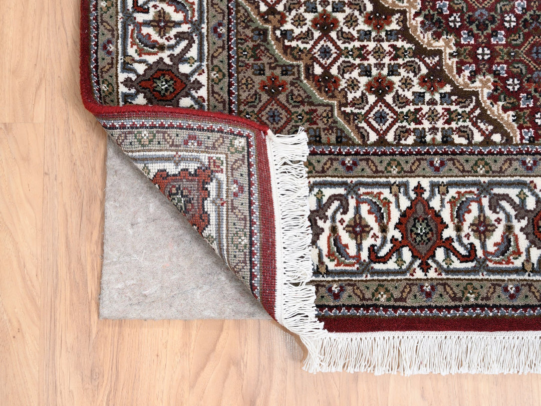 4'1" x 16'0" New Hand Knotted Red Wool Runner Oriental Rug - MOA10263290