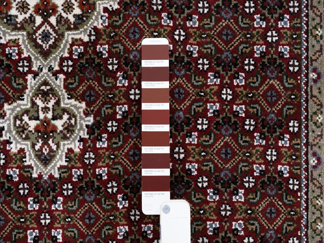 4'1" x 16'0" New Hand Knotted Red Wool Runner Oriental Rug - MOA10263290