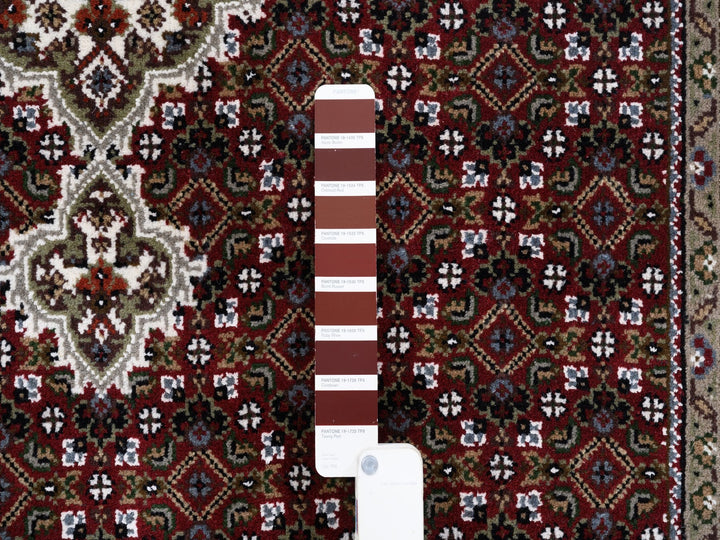 4'1" x 16'0" New Hand Knotted Red Wool Runner Oriental Rug - MOA10263290