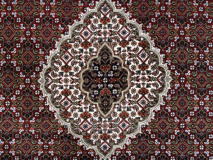 4'1" x 16'0" New Hand Knotted Red Wool Runner Oriental Rug - MOA10263290