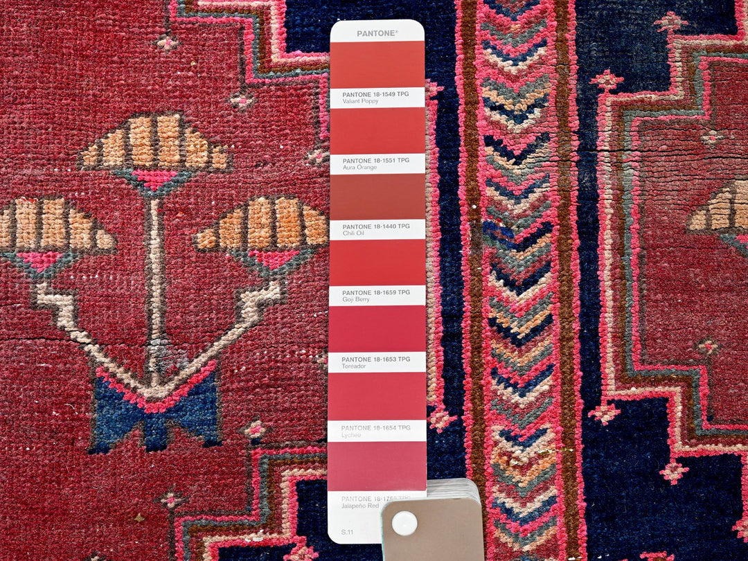 2'4" x 6'5" Vintage Hand Knotted Red Wool Runner Oriental Rug - MOA102632