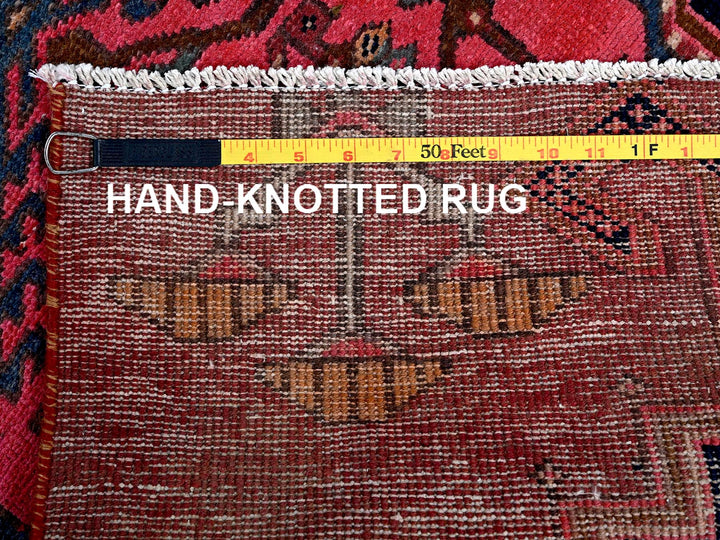 2'4" x 6'5" Vintage Hand Knotted Red Wool Runner Oriental Rug - MOA102632