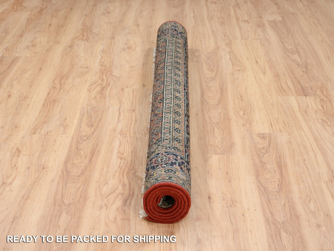 6'1" x 6'1" New Hand Knotted Red Wool Square Oriental Rug - MOA10263319