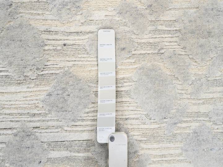 6'1" x 11'10" New Hand Knotted Grey Wool Runner Oriental Rug - MOA10263371