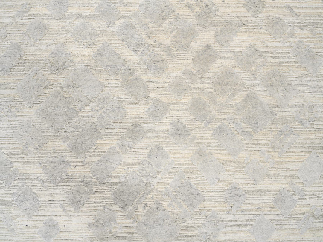 6'1" x 11'10" New Hand Knotted Ivory Wool Runner Oriental Rug - MOA10263371