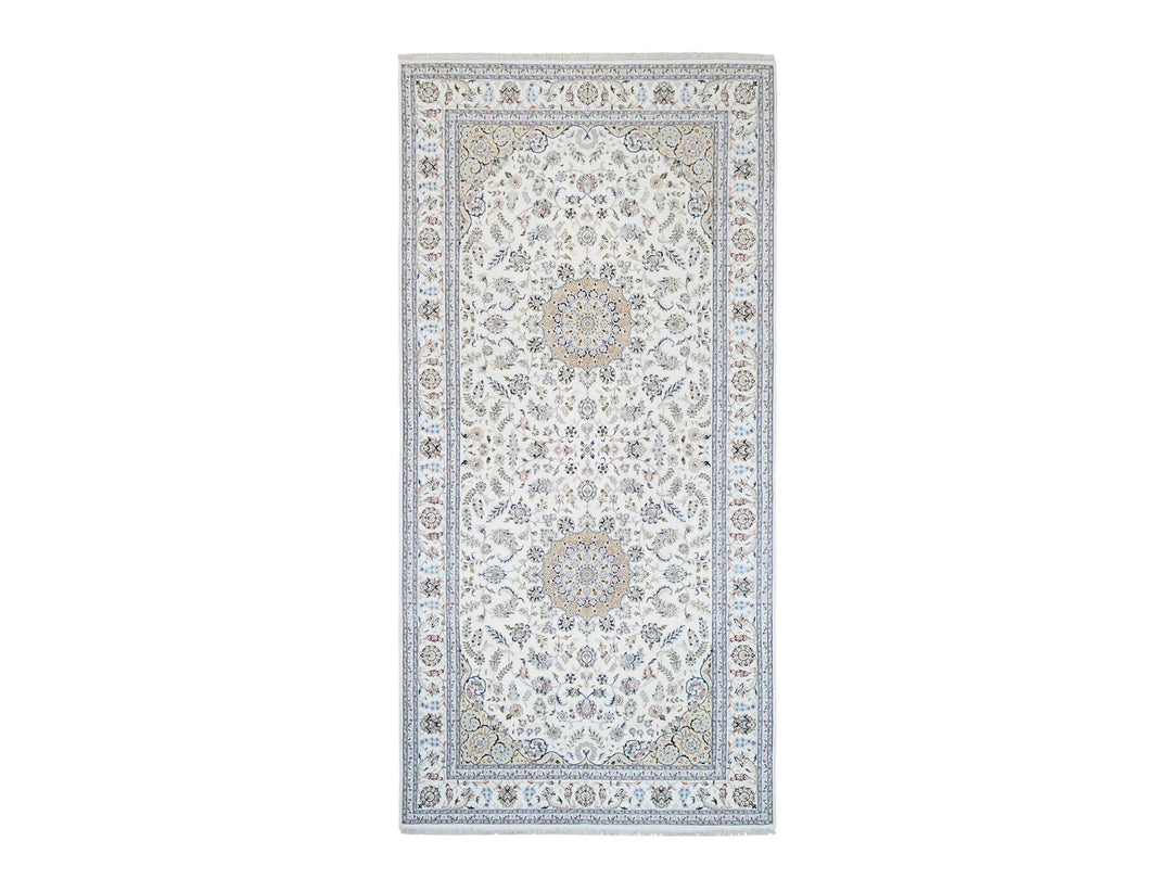 8'0" x 16'2" New Hand Knotted Ivory Wool Runner Oriental Rug - MOA10263395