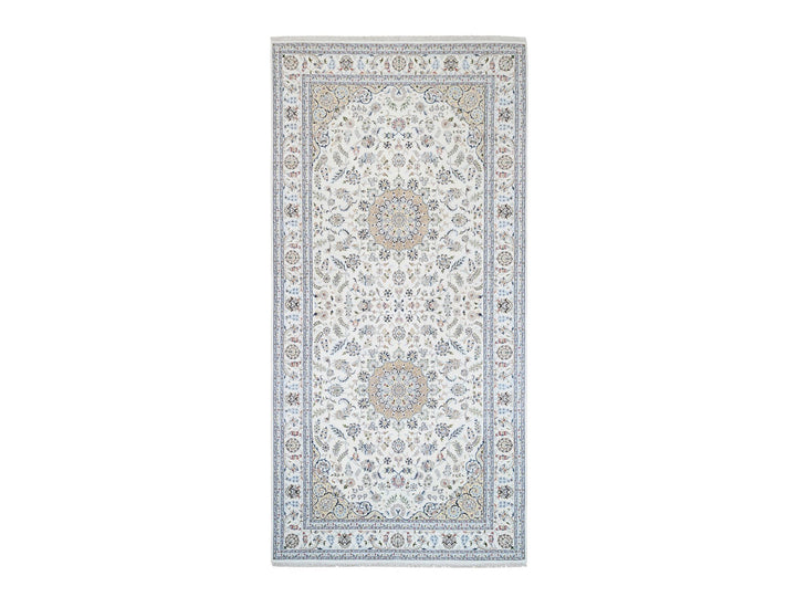 8'0" x 16'2" New Hand Knotted Ivory Wool Runner Oriental Rug - MOA10263395