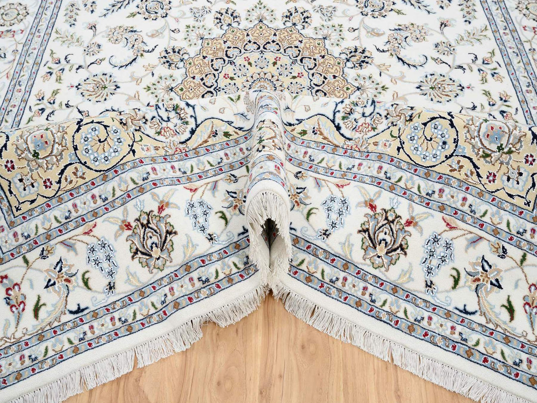 8'0" x 16'2" New Hand Knotted Ivory Wool Runner Oriental Rug - MOA10263395
