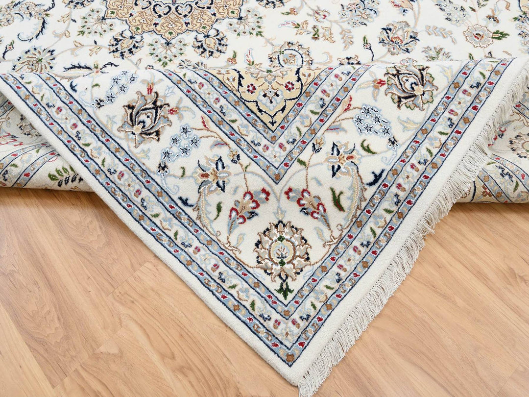 8'0" x 16'2" New Hand Knotted Ivory Wool Runner Oriental Rug - MOA10263395