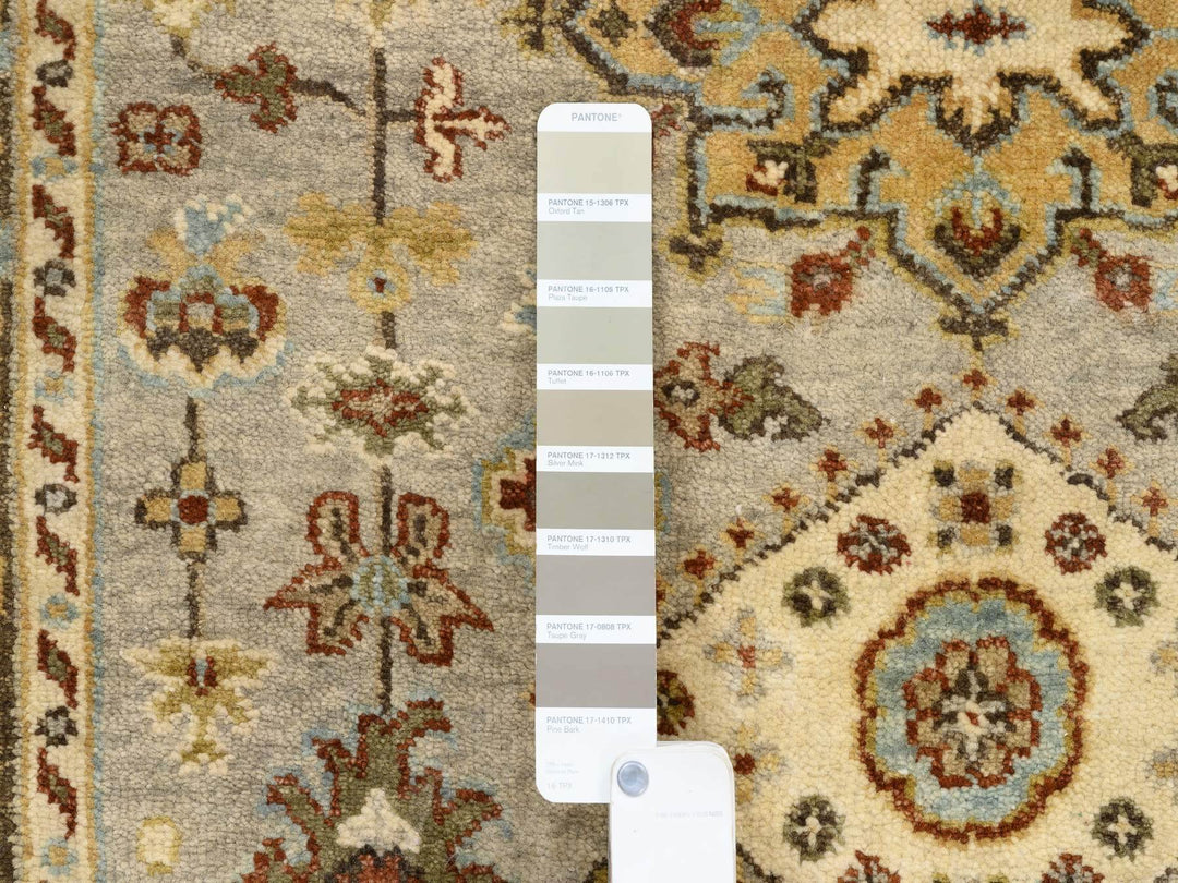 3'2" x 5'0" New Hand Knotted Grey Wool Rectangle Oriental Rug - MOA10263444