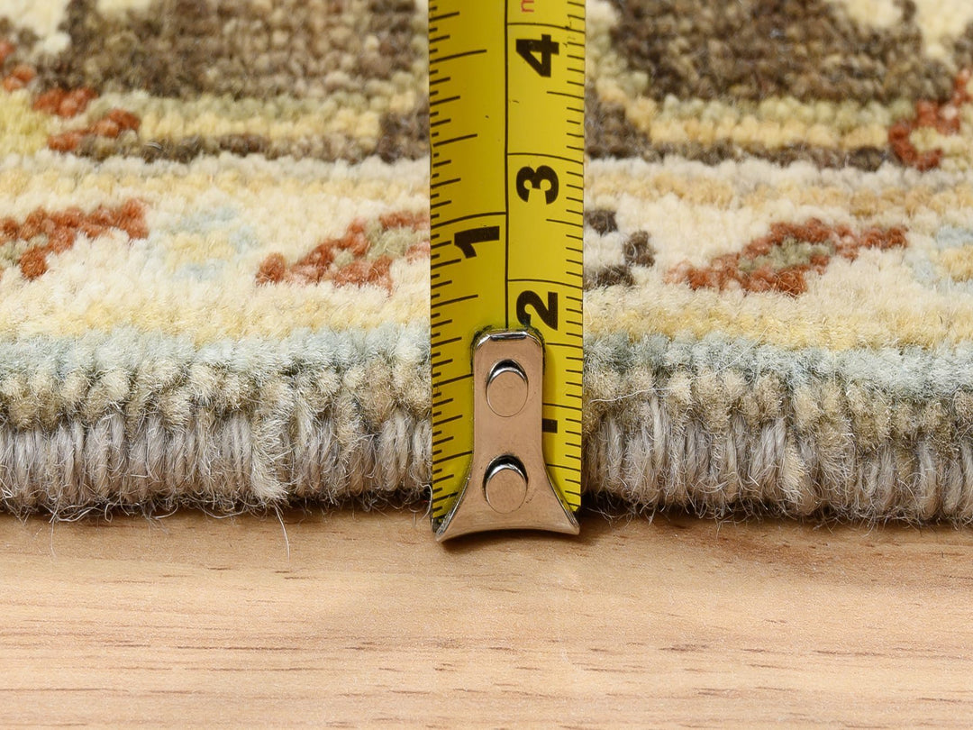 3'2" x 5'0" New Hand Knotted Grey Wool Rectangle Oriental Rug - MOA10263444