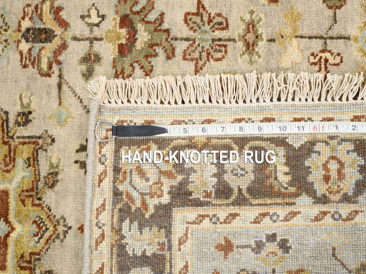 3'2" x 5'0" New Hand Knotted Grey Wool Rectangle Oriental Rug - MOA10263444