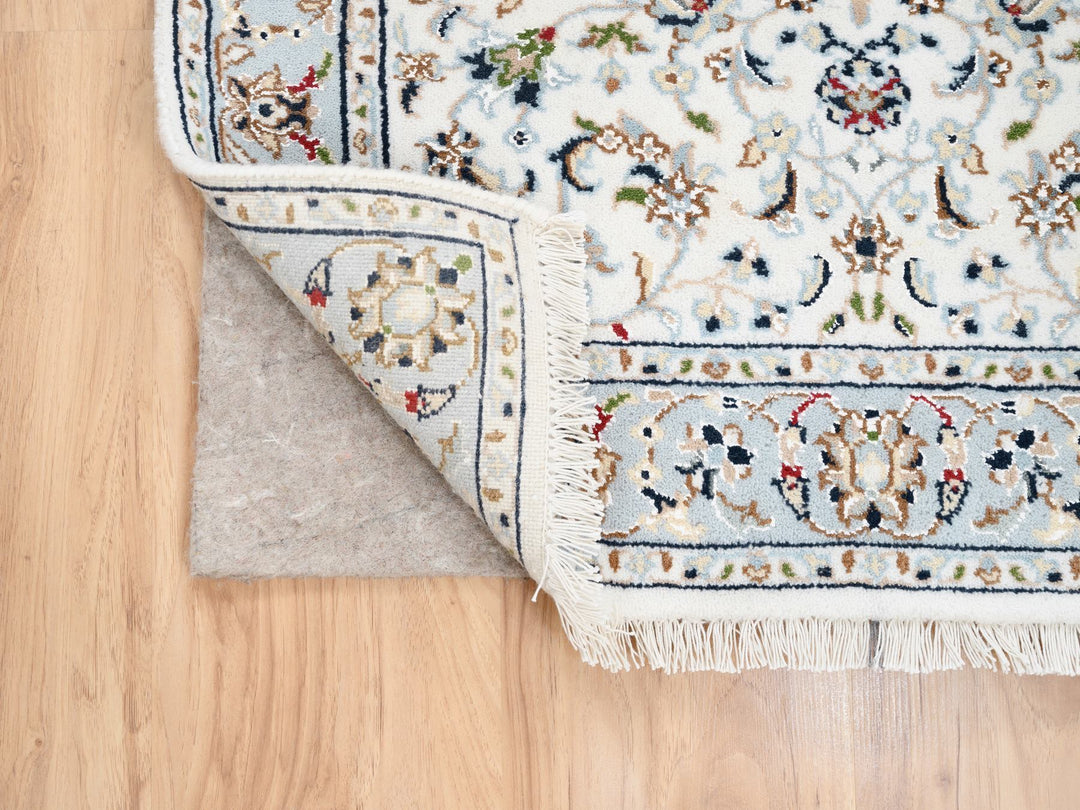2'8" x 10'1" New Hand Knotted Ivory Wool Runner Oriental Rug - MOA10263452