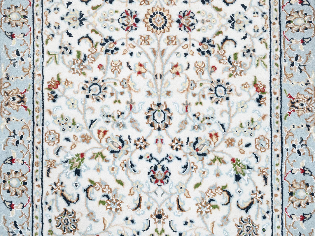2'8" x 10'1" New Hand Knotted Ivory Wool Runner Oriental Rug - MOA10263452