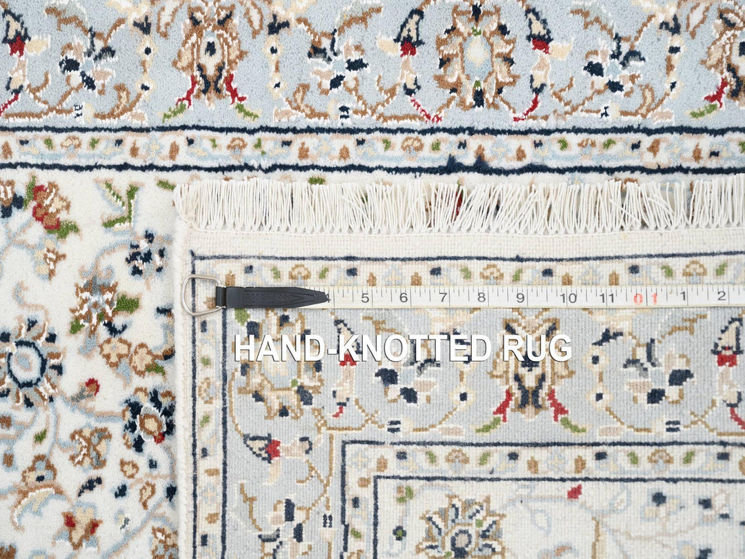2'8" x 10'1" New Hand Knotted Ivory Wool Runner Oriental Rug - MOA10263452