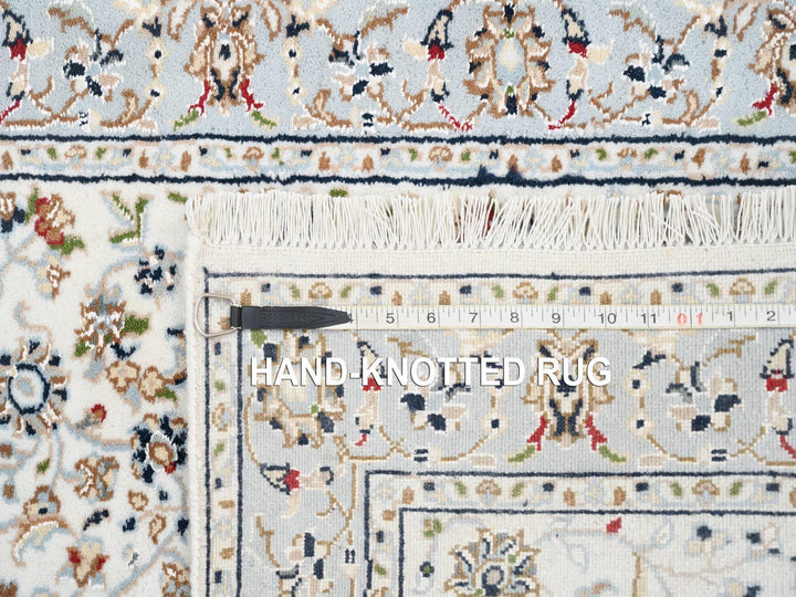 2'8" x 10'1" New Hand Knotted Ivory Wool Runner Oriental Rug - MOA10263452