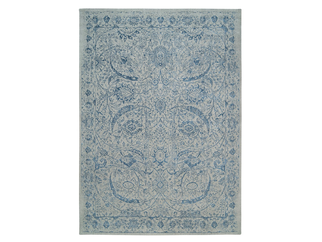 10'0" x 14'0" New Hand Loomed Blue Wool & Silk Rectangle Oriental Rug - MOA10263508