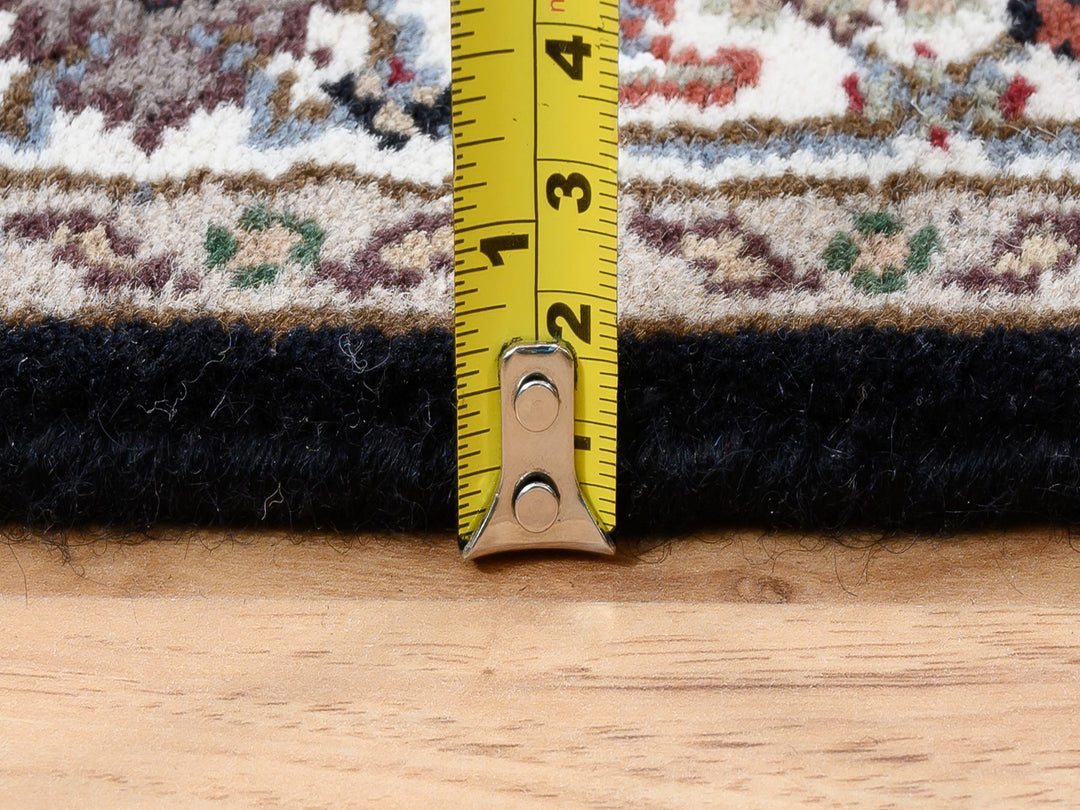 2'5" x 20'0" New Hand Knotted Black Wool Runner Oriental Rug - MOA10263530