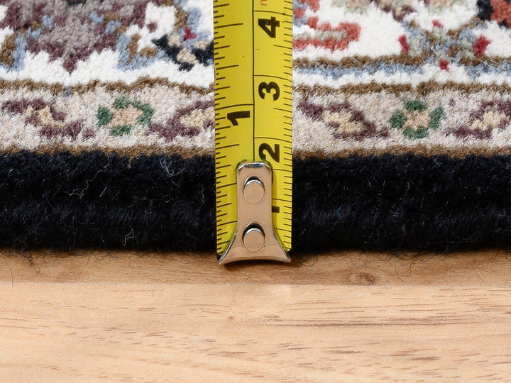 2'5" x 20'0" New Hand Knotted Black Wool Runner Oriental Rug - MOA10263530