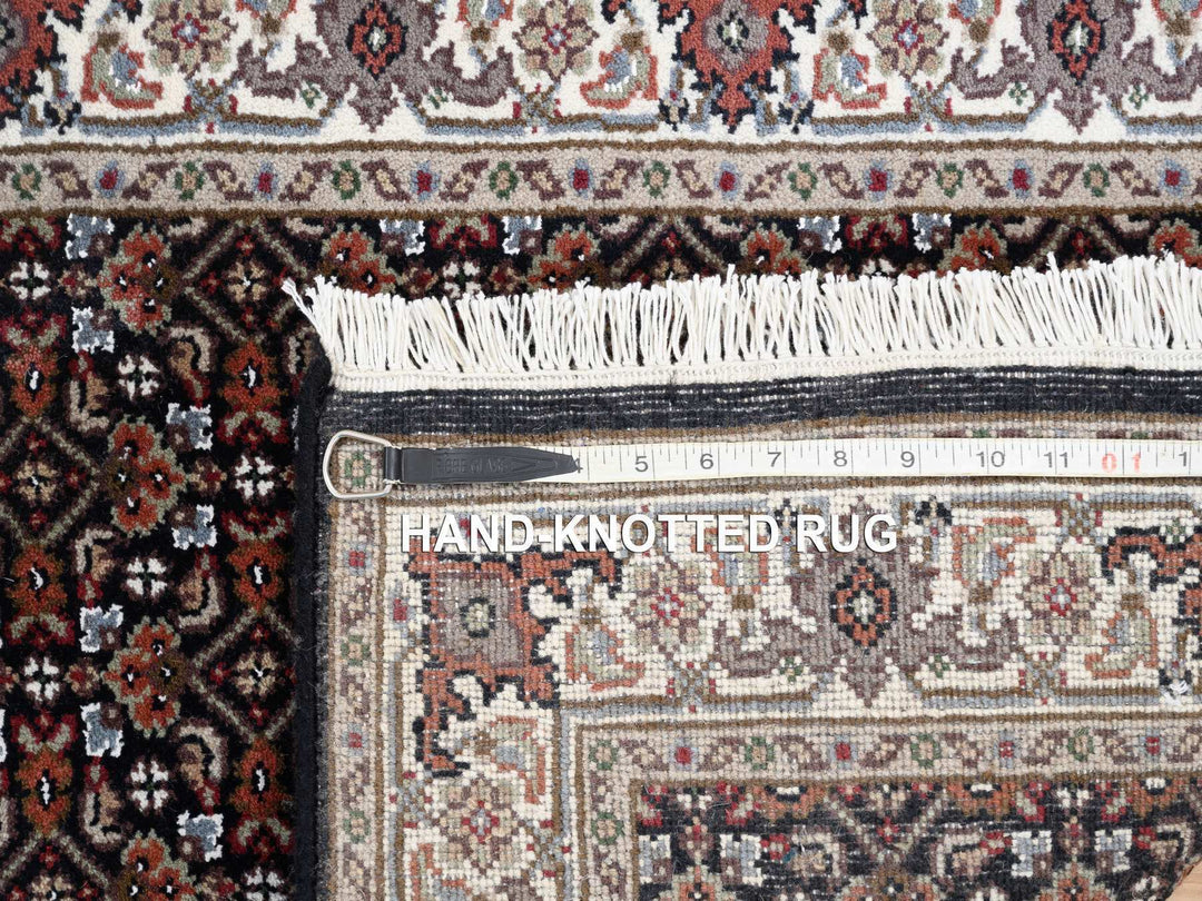 2'5" x 20'0" New Hand Knotted Black Wool Runner Oriental Rug - MOA10263530