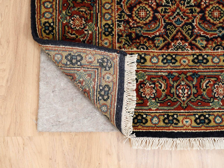 4'0" x 10'1" New Hand Knotted Black Wool Runner Oriental Rug - MOA10263540