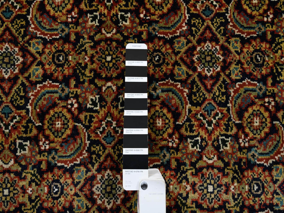 4'0" x 10'1" New Hand Knotted Black Wool Runner Oriental Rug - MOA10263540
