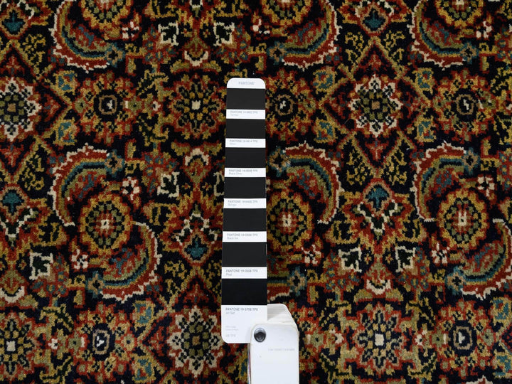 4'0" x 10'1" New Hand Knotted Black Wool Runner Oriental Rug - MOA10263540