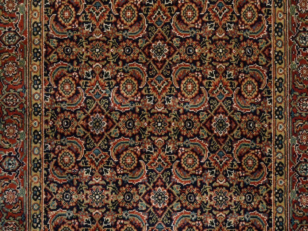 4'0" x 10'1" New Hand Knotted Black Wool Runner Oriental Rug - MOA10263540