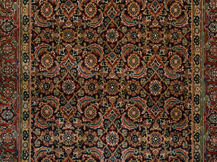 4'0" x 10'1" New Hand Knotted Black Wool Runner Oriental Rug - MOA10263540