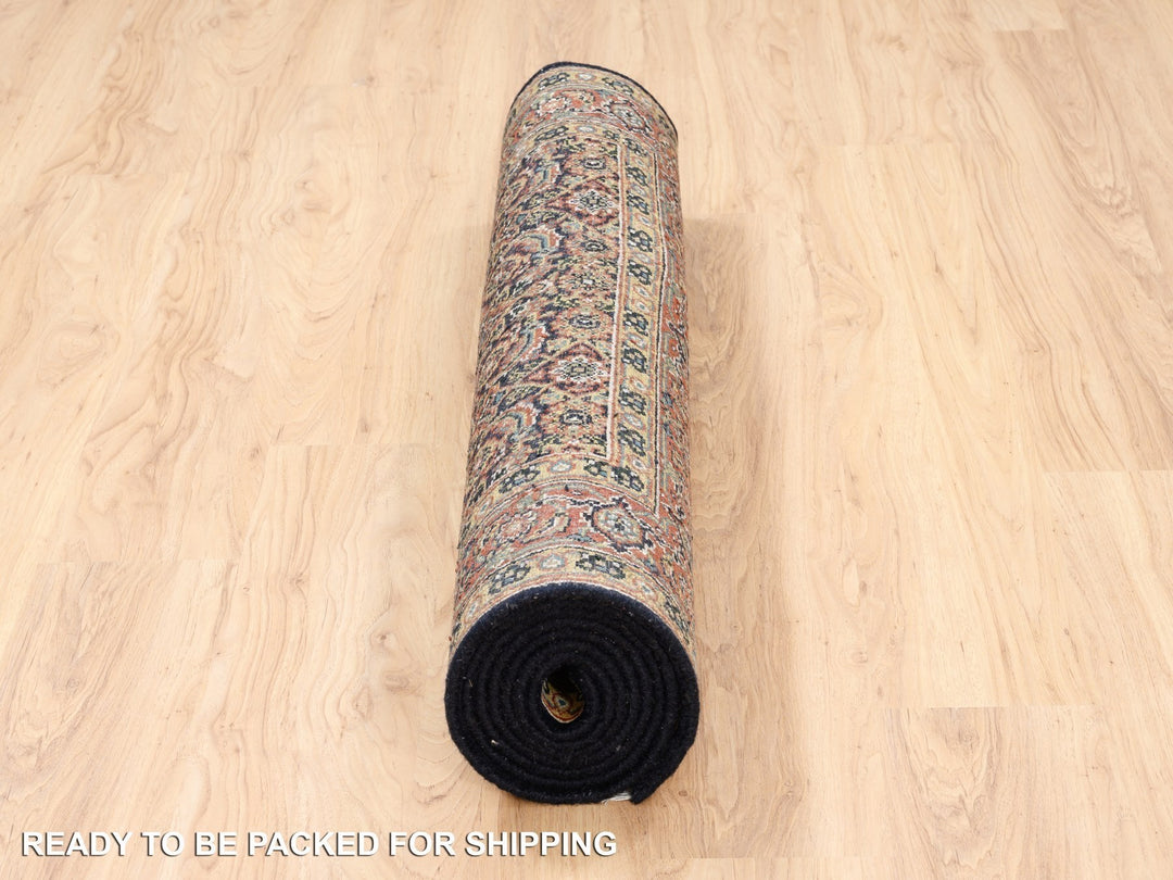 4'0" x 10'1" New Hand Knotted Black Wool Runner Oriental Rug - MOA10263540