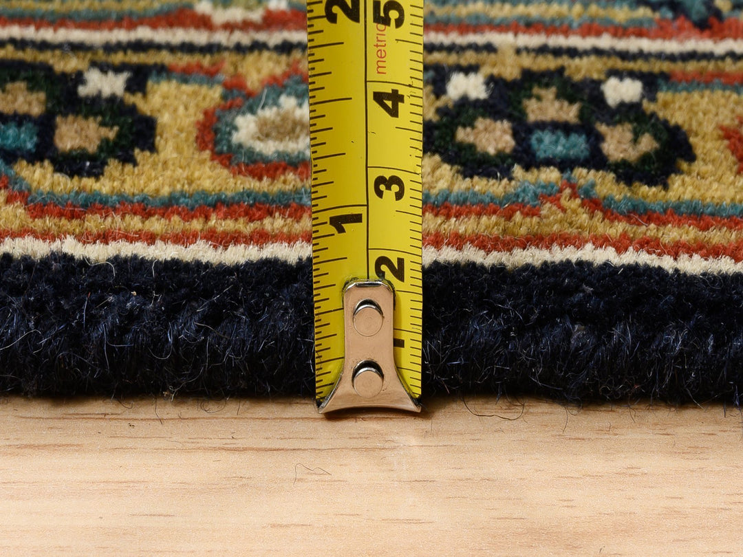 4'0" x 10'1" New Hand Knotted Black Wool Runner Oriental Rug - MOA10263540