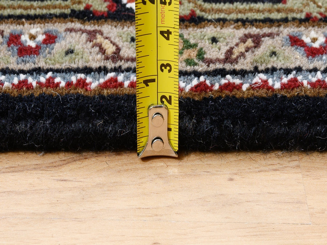 4'0" x 6'3" New Hand Knotted Black Wool Rectangle Oriental Rug - MOA10263541