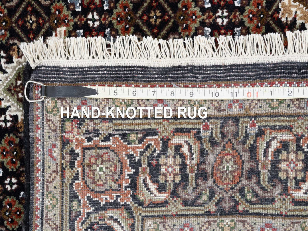 4'0" x 6'3" New Hand Knotted Black Wool Rectangle Oriental Rug - MOA10263541