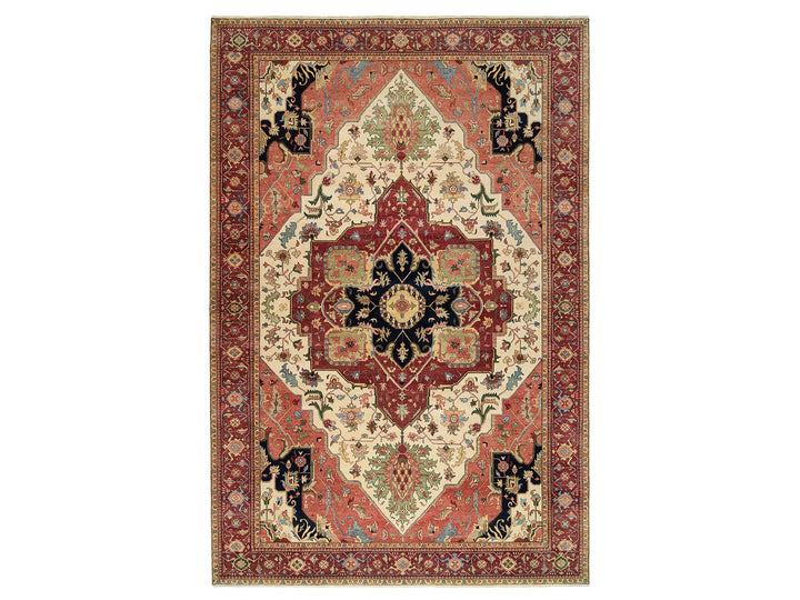 10'1" x 15'9" New Hand Knotted Beige Wool Rectangle Oriental Rug - MOA10263549