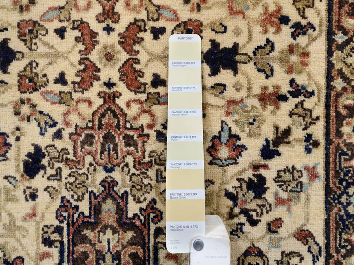 2'7" x 10'3" New Hand Knotted Beige Wool Runner Oriental Rug - MOA10263588