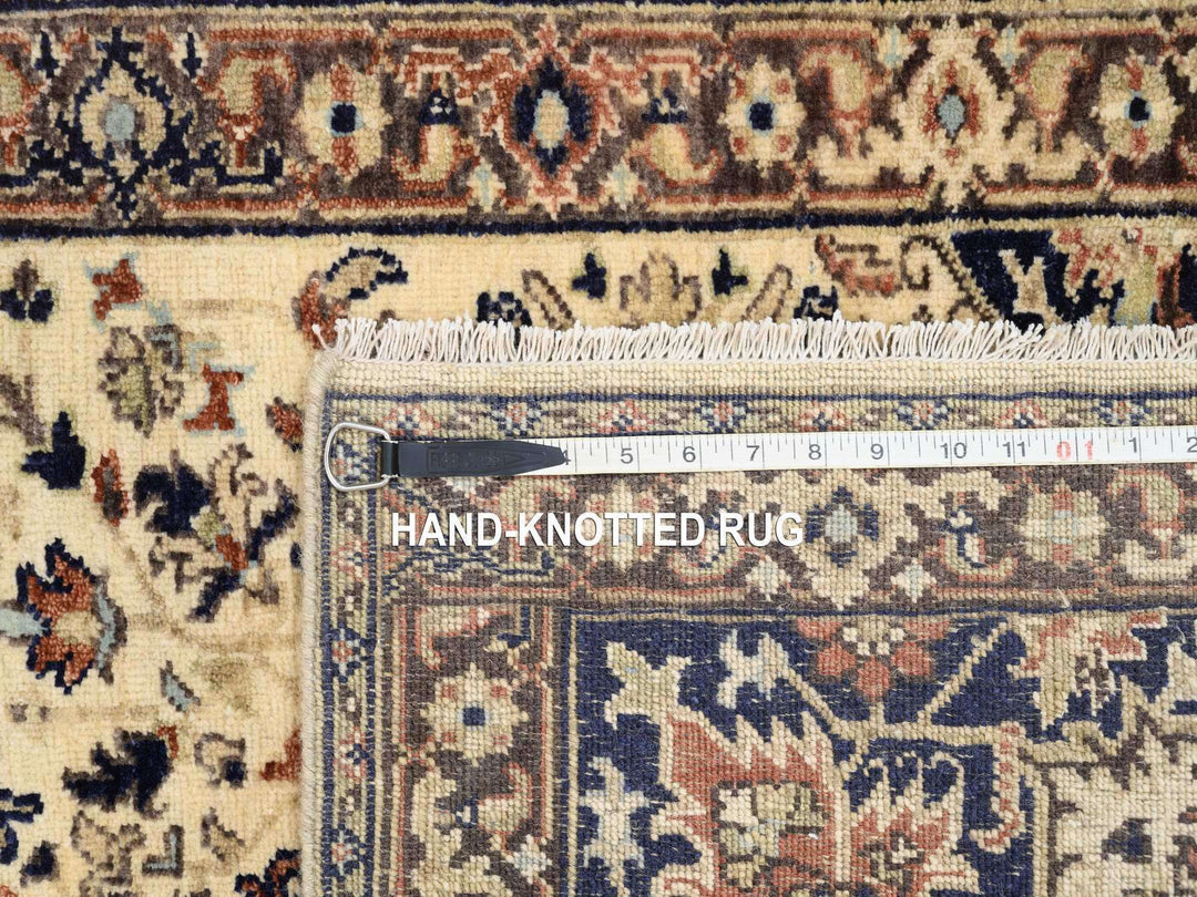 2'7" x 10'3" New Hand Knotted Beige Wool Runner Oriental Rug - MOA10263588