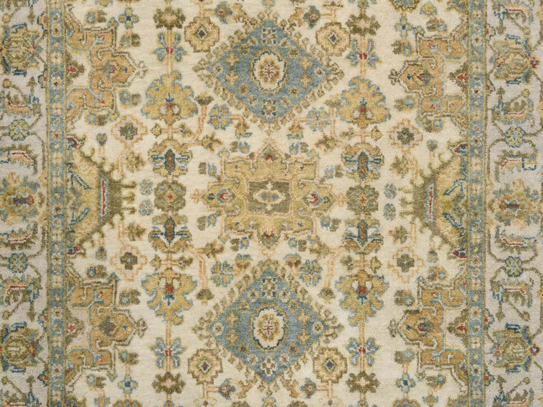 4'1" x 6'6" New Hand Knotted Ivory Wool Rectangle Oriental Rug - MOA10263626