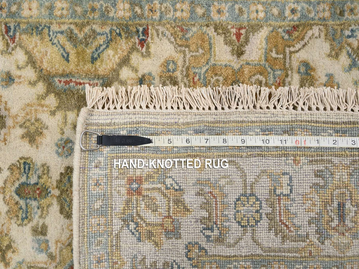 4'1" x 6'6" New Hand Knotted Ivory Wool Rectangle Oriental Rug - MOA10263626