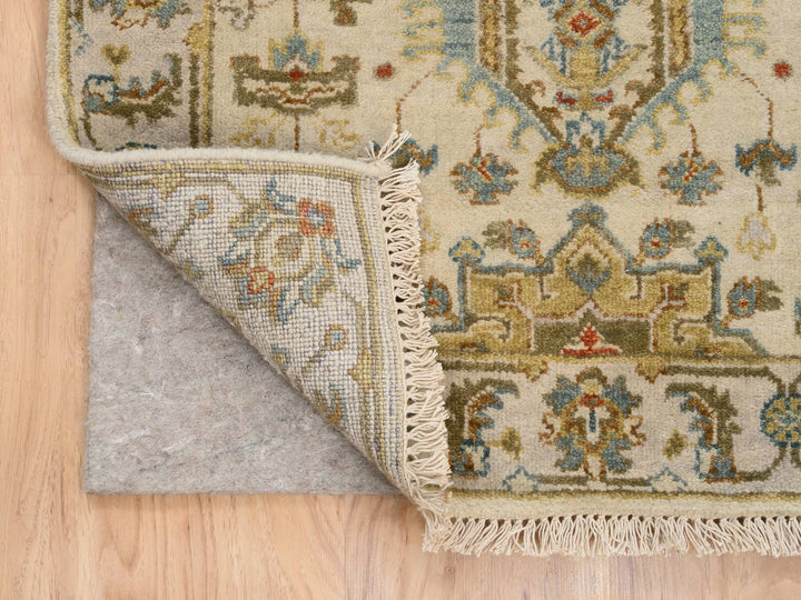 2'7" x 9'9" New Hand Knotted Ivory Wool Runner Oriental Rug - MOA10263665