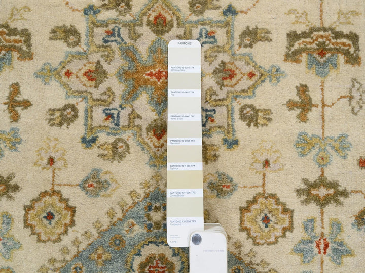 2'7" x 9'9" New Hand Knotted Ivory Wool Runner Oriental Rug - MOA10263665