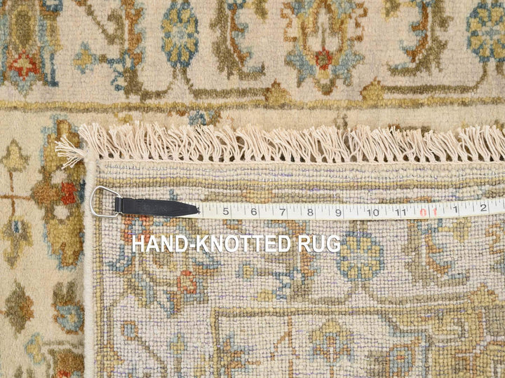 2'7" x 9'9" New Hand Knotted Ivory Wool Runner Oriental Rug - MOA10263665