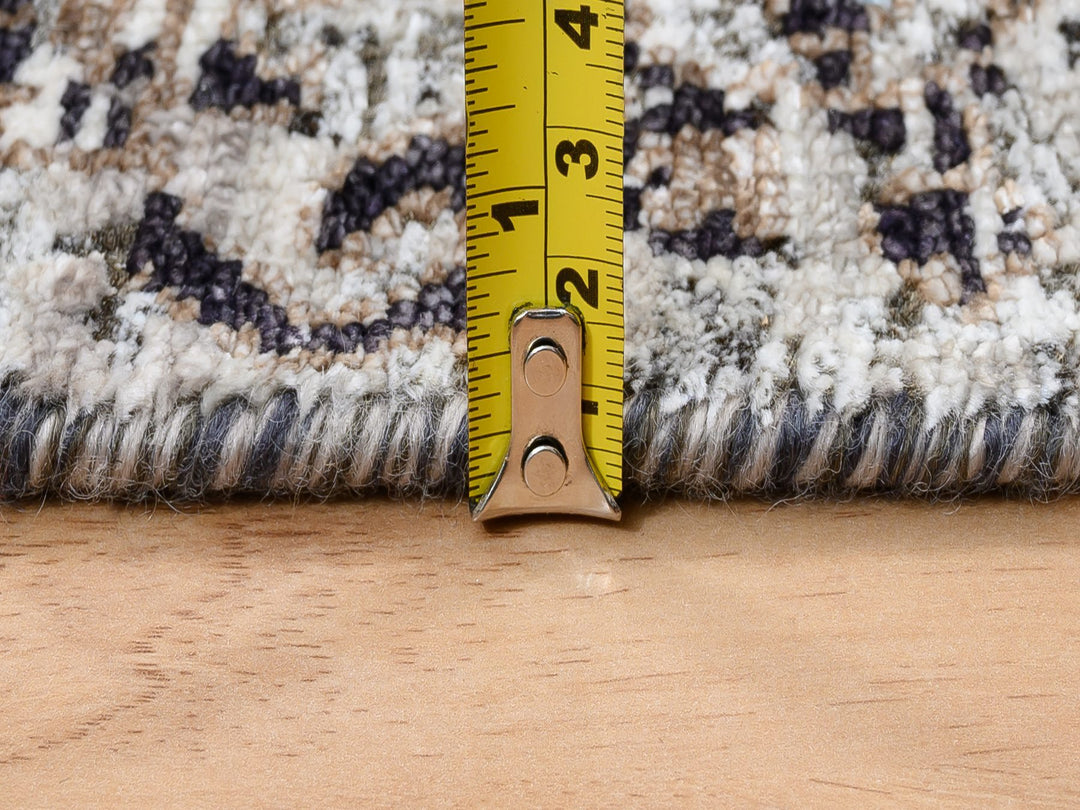 2'6" x 6'0" New Hand Knotted Brown Wool & Silk Runner Oriental Rug - MOA10263711