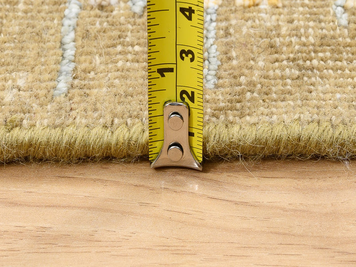 2'7" x 22'0" New Hand Knotted Brown Wool & Silk Runner Oriental Rug - MOA10263718