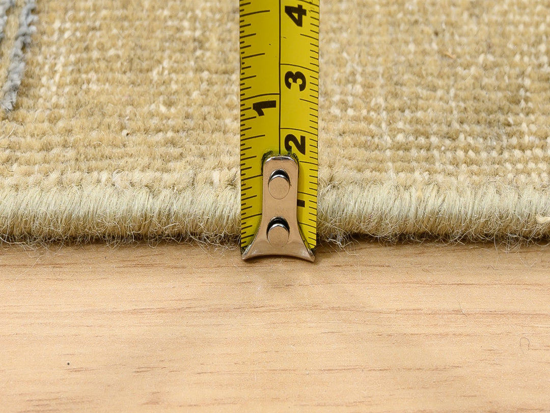 4'0" x 12'0" New Hand Knotted Brown Wool & Silk Runner Oriental Rug - MOA10263733