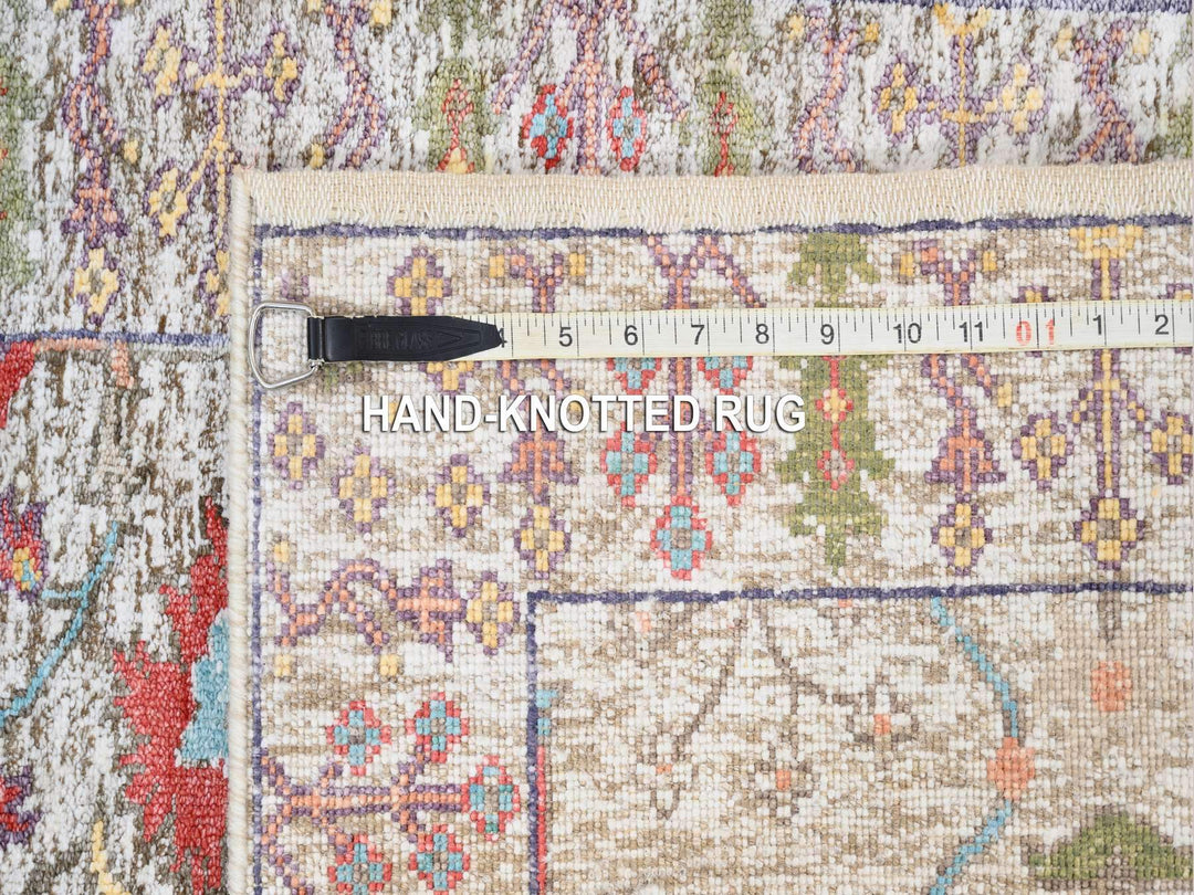 2'2" x 3'1" New Hand Knotted Beige Wool & Silk Rectangle Oriental Rug - MOA10263741
